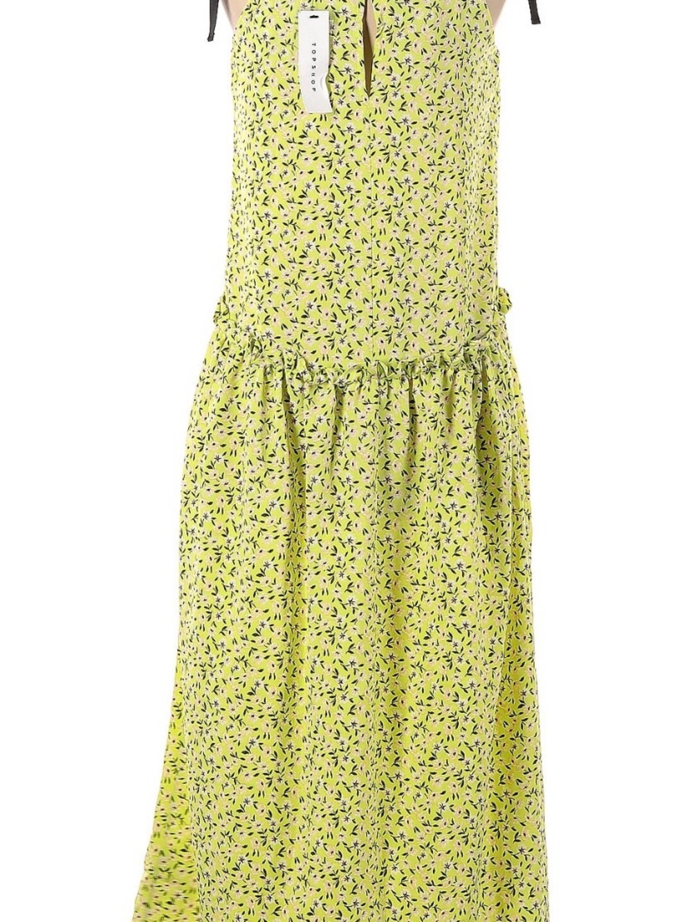 Topshop Neon Yellow Floral Dress